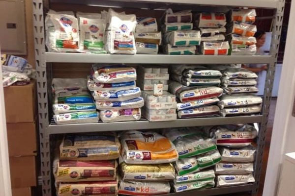 The food display in the vet office