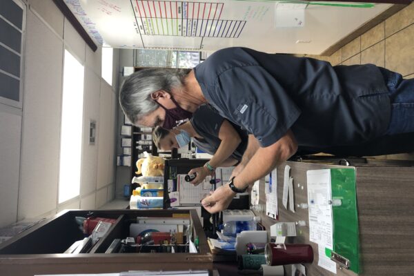 11a -Dr. N and Mandy drawing up medications - 2021